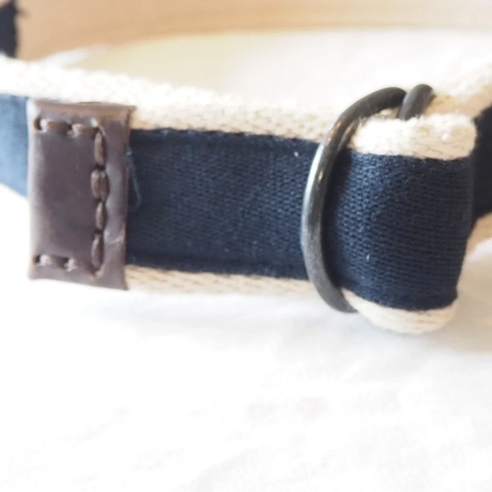 Abercrombie Kids Y2K Style Moose Canvas D Ring Belt Youth Size 14 Navy